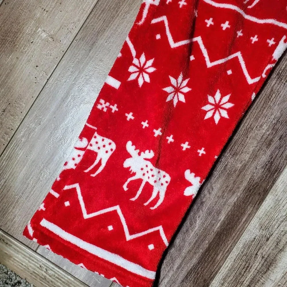 NWOT Lazy One Nordic Moose Men's Fleece PJ Pant Size Small